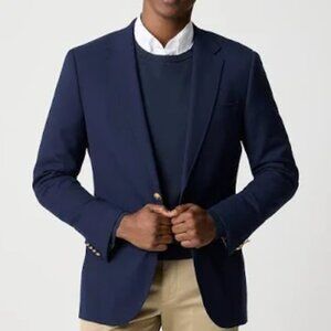 J. Crew Factory Thompson University Navy Blazer with Gold Buttons
